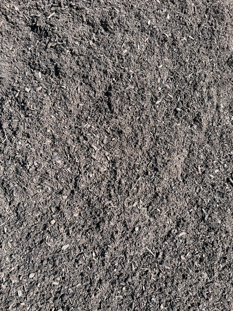 A close up of sifted finished compost